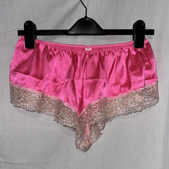 Victoria's Secret pink satin & cream lace lingerie set size large - Picture 4 of 5